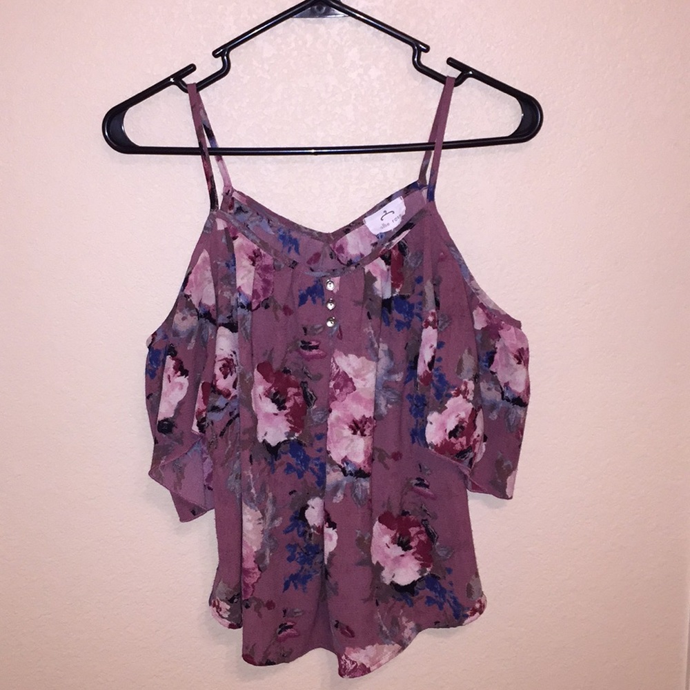 Allie Rose open shoulder top